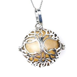 collier pendentif arbre de vie perle topaze