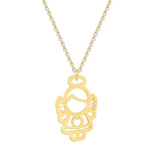 collier pendentif angelot or