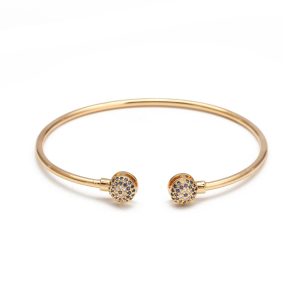 bracelet jonc oeil bleu grec cristaux or