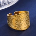 bague vegvisir boussole viking or