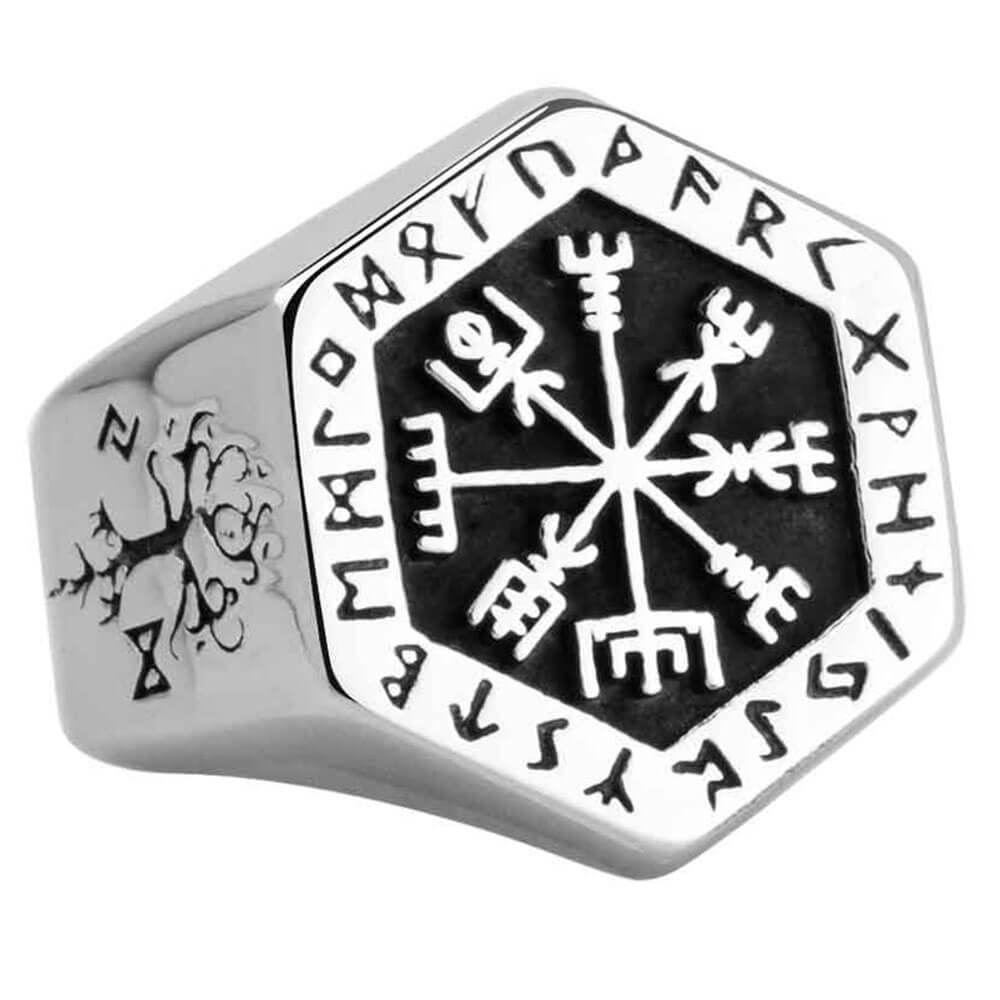 bague-chevaliere-boussole-viking-vegvisir2 bague chevaliere boussole viking vegvisir