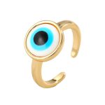 bague oeil bleu nazar boncuk or
