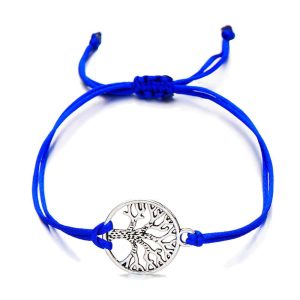bracelet arbre de vie bleu