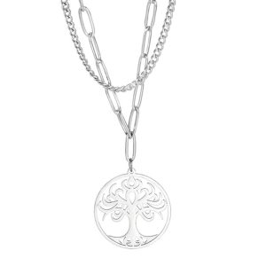 collier pendentif arbre de vie argent
