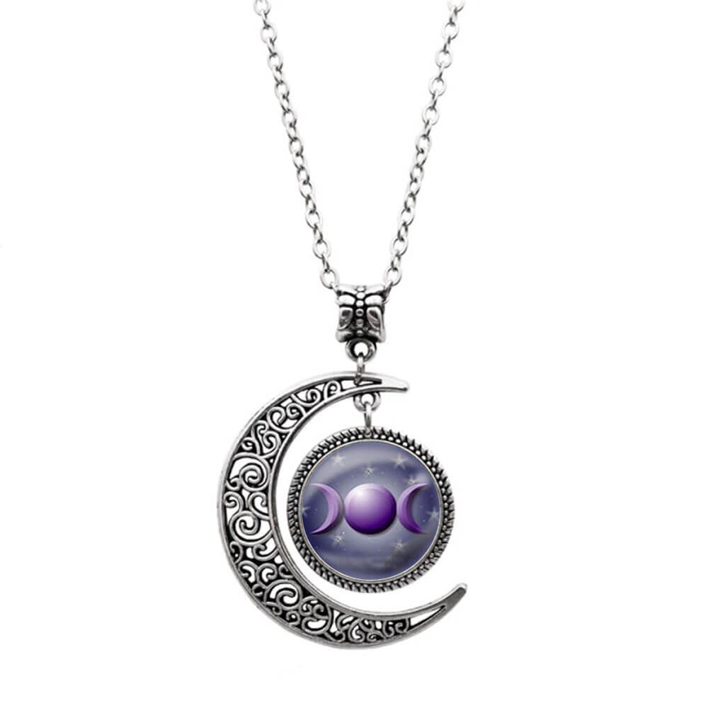 collier pendentif lune